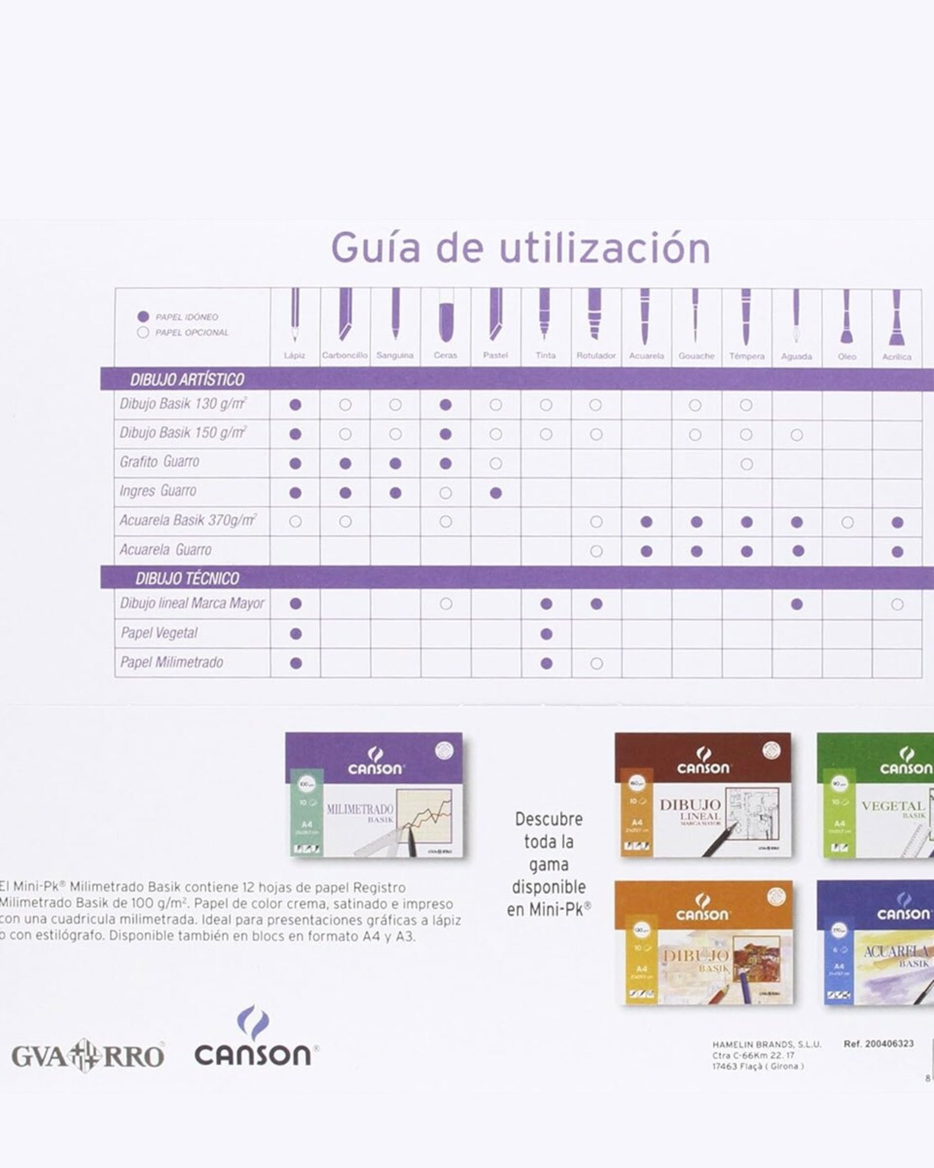CANSON Basik A4 Milimetrado Pack 12 hojas 100g papel dibujo - 2