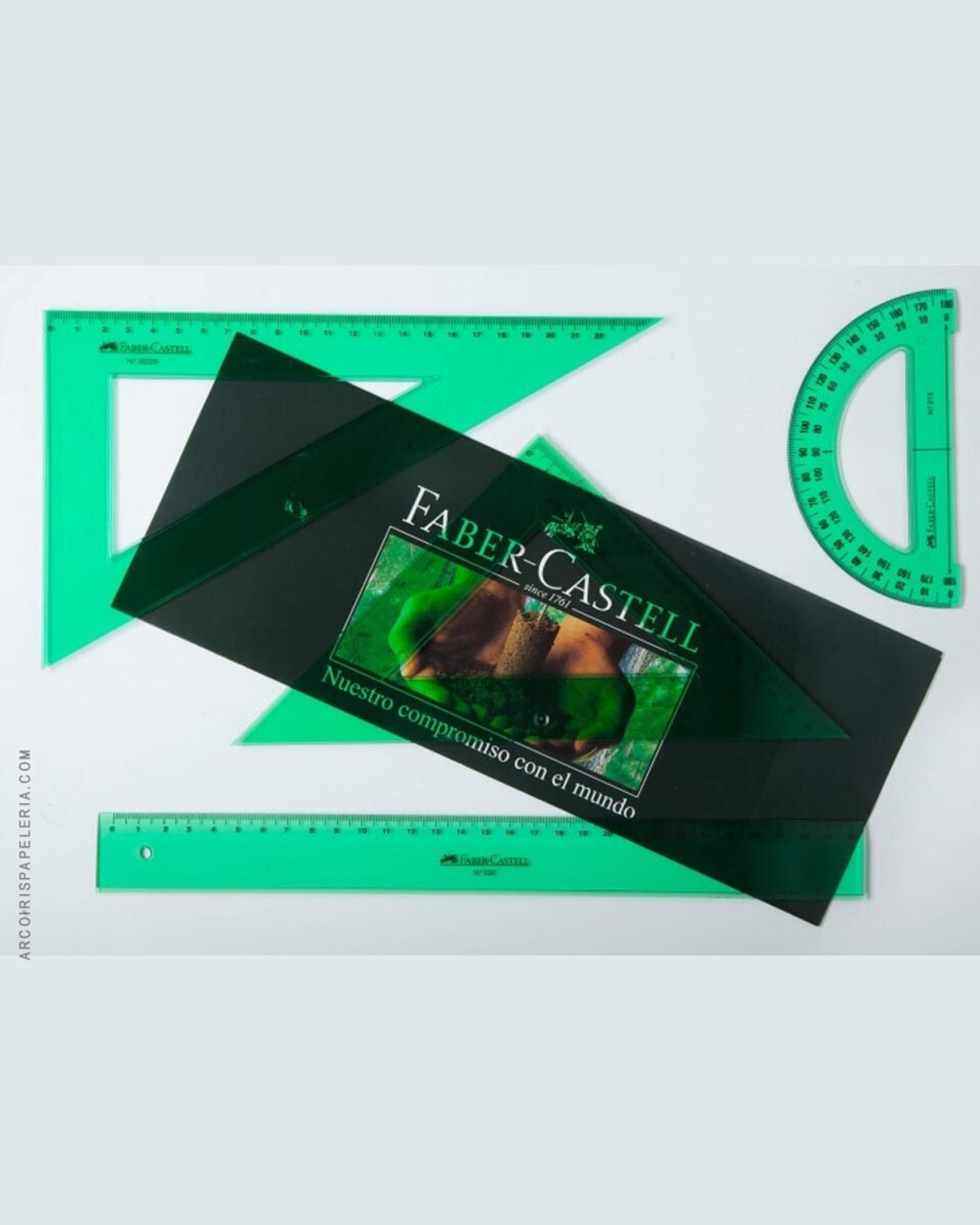 Juego de reglas Faber-Castell 65021 Verde - 2