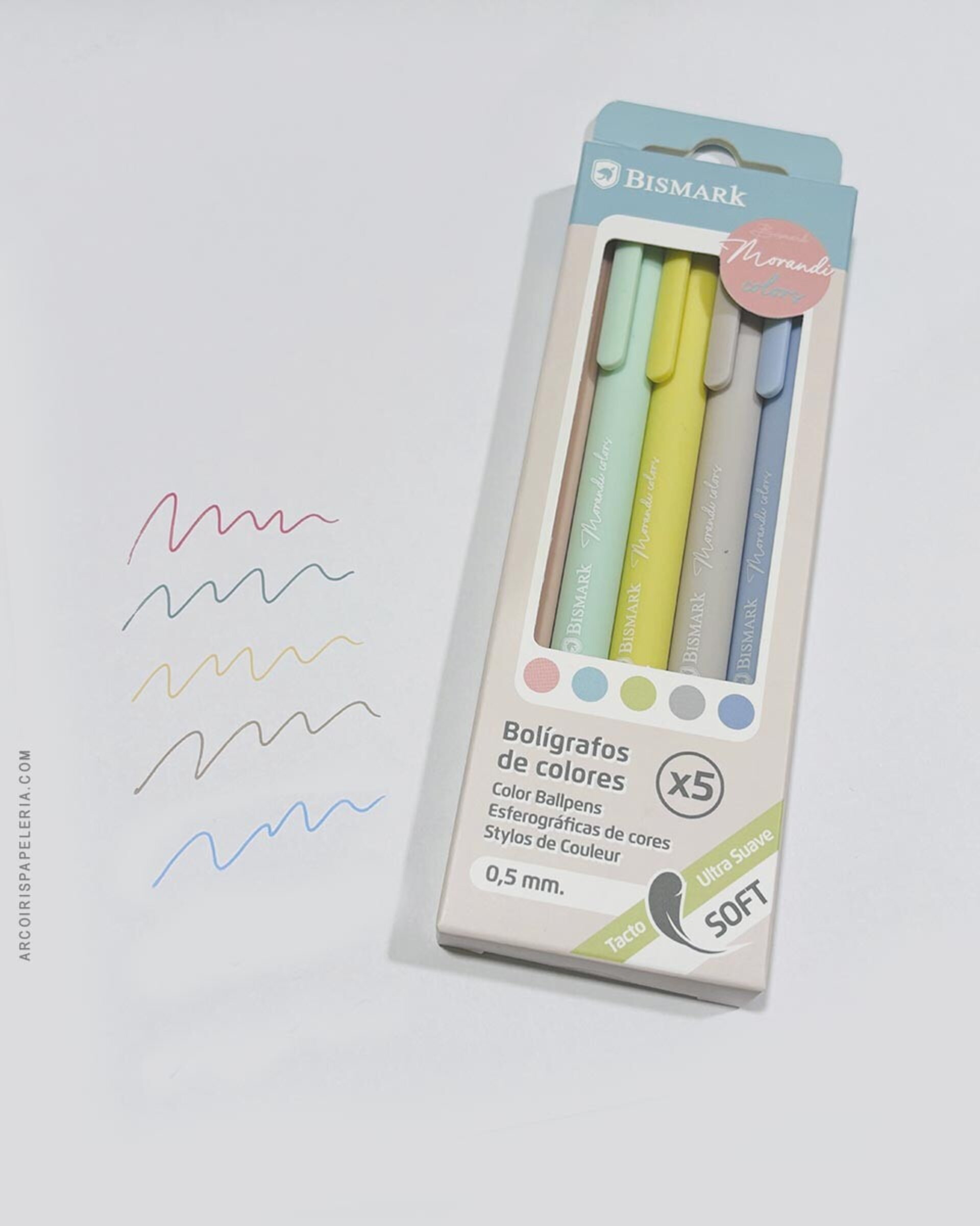 Pack 5 Bolígrafos de colores Morandi - 2
